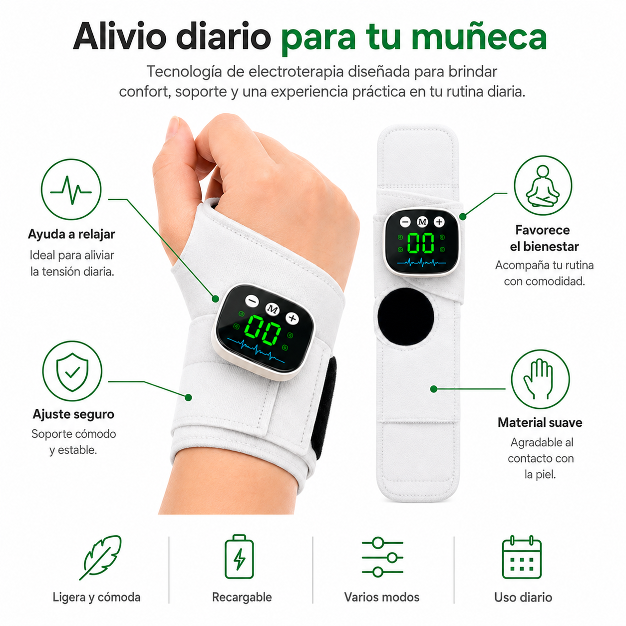Muñequera EMS con Electroestimulación